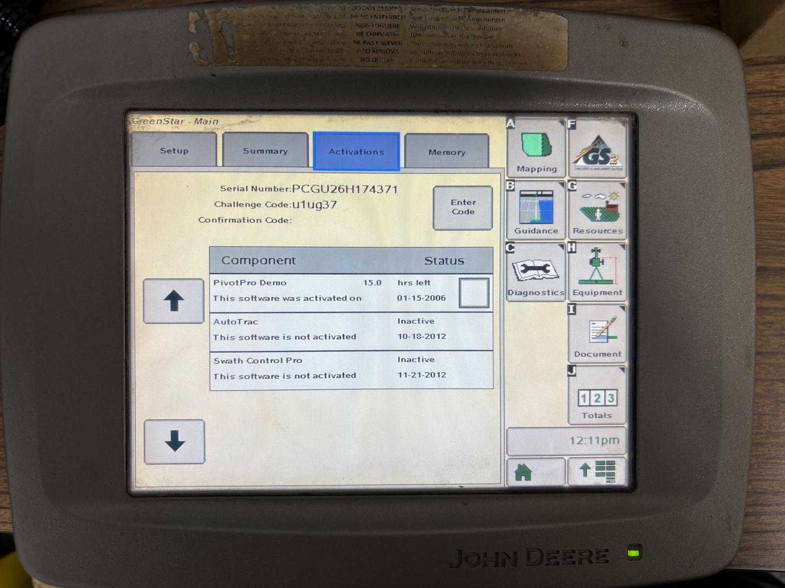 2008 John Deere GREENSTAR 2 DISPLAY Image 2