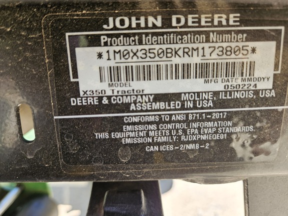 2024 John Deere X350