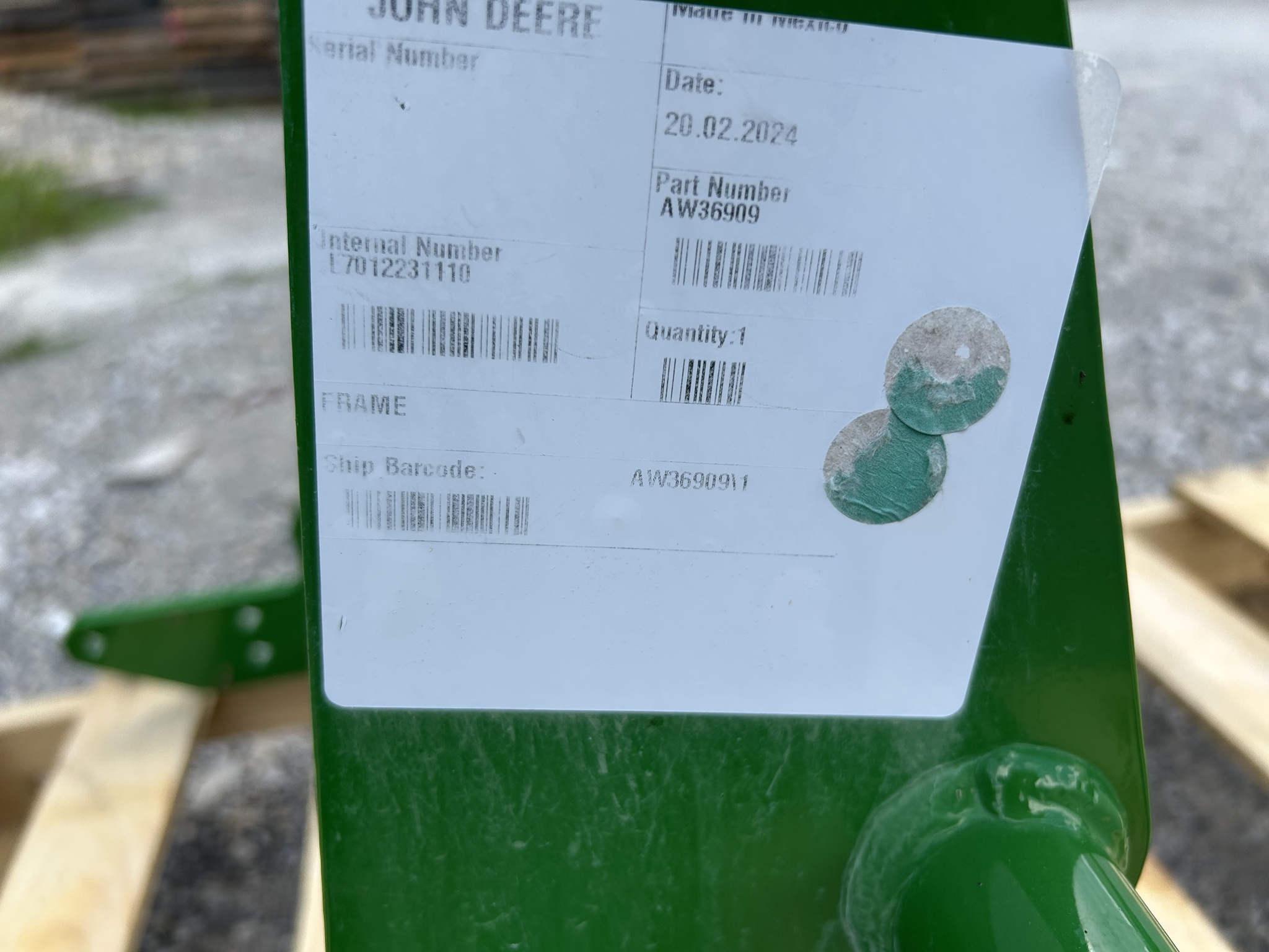 John Deere AW36909 Image 2