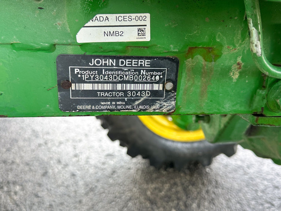 2022 John-Deere 3043D