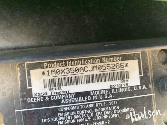 Photo of 2018 John Deere X350