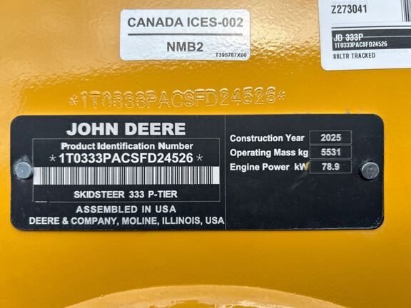 2025 John Deere 333P