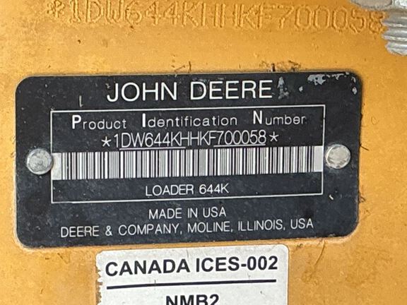 2019 John Deere 644K