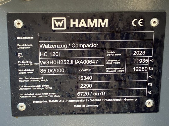 2024 Hamm HC120I