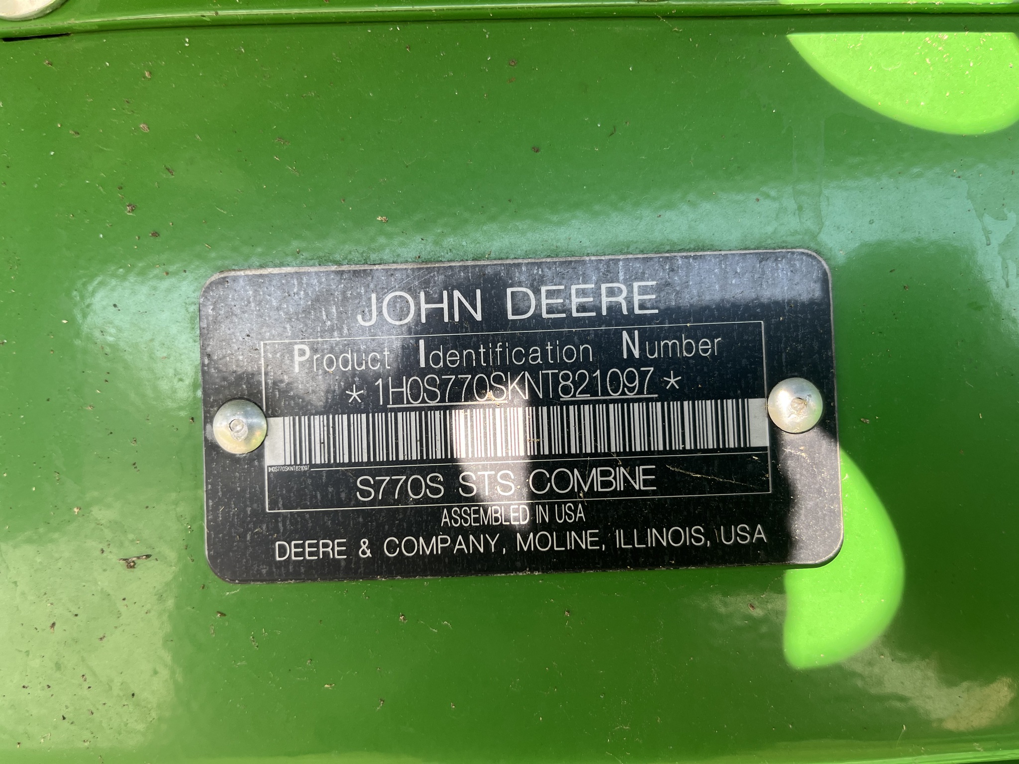  2022 John Deere S770 at Heritage Tractor in Nevada, MO