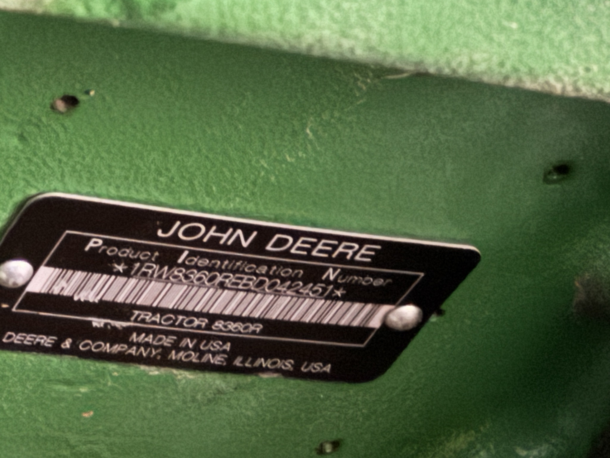2011 John Deere 8360R Image 8