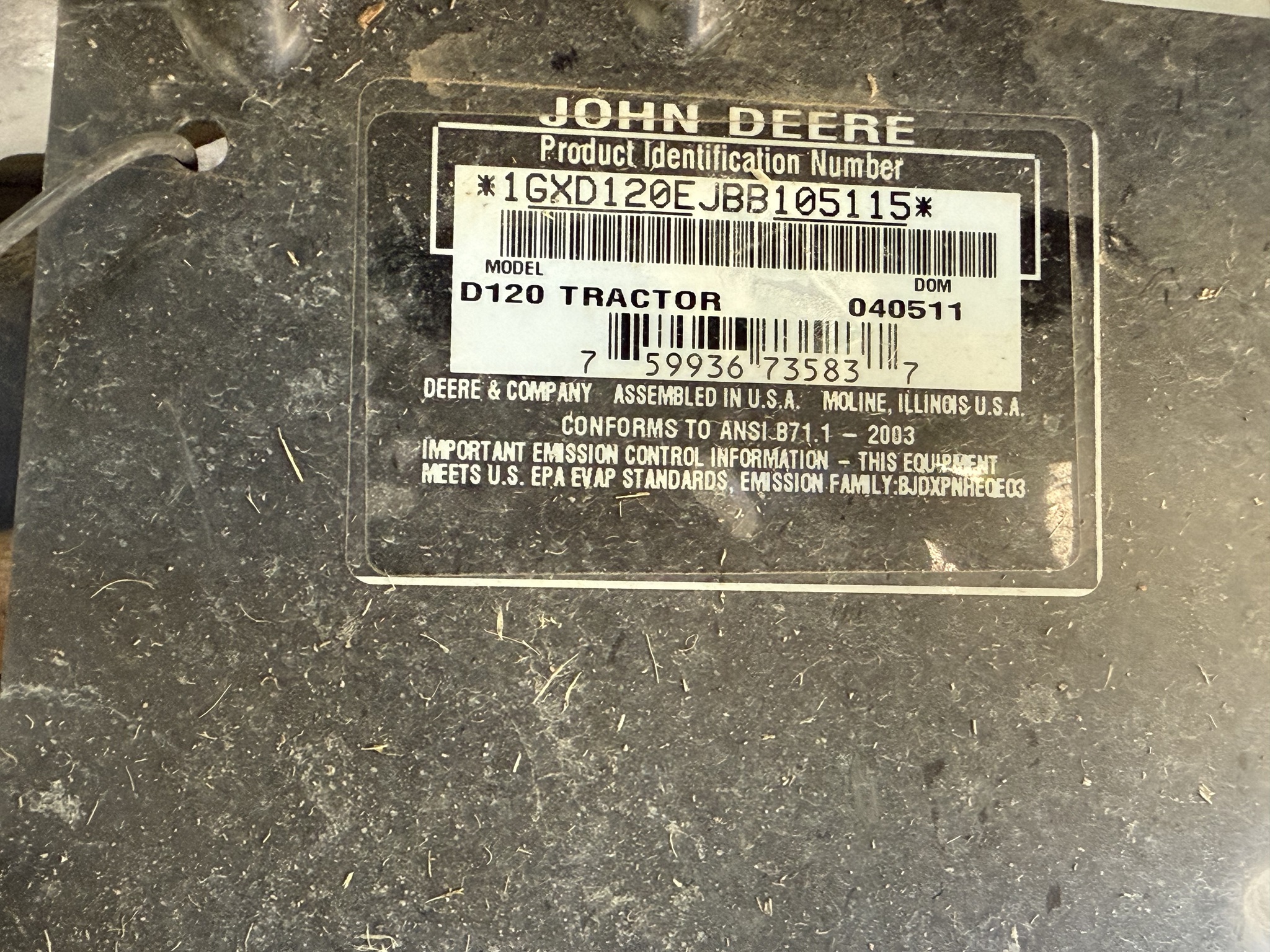 2011 John Deere D120 Image 7