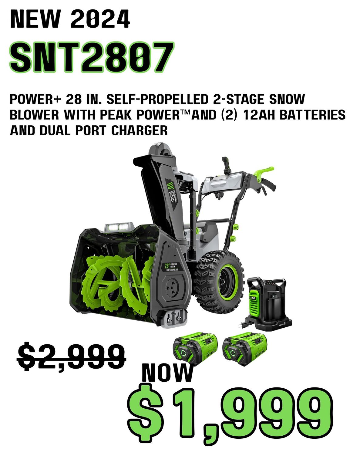 2024 EGO SNT2807 Image 2