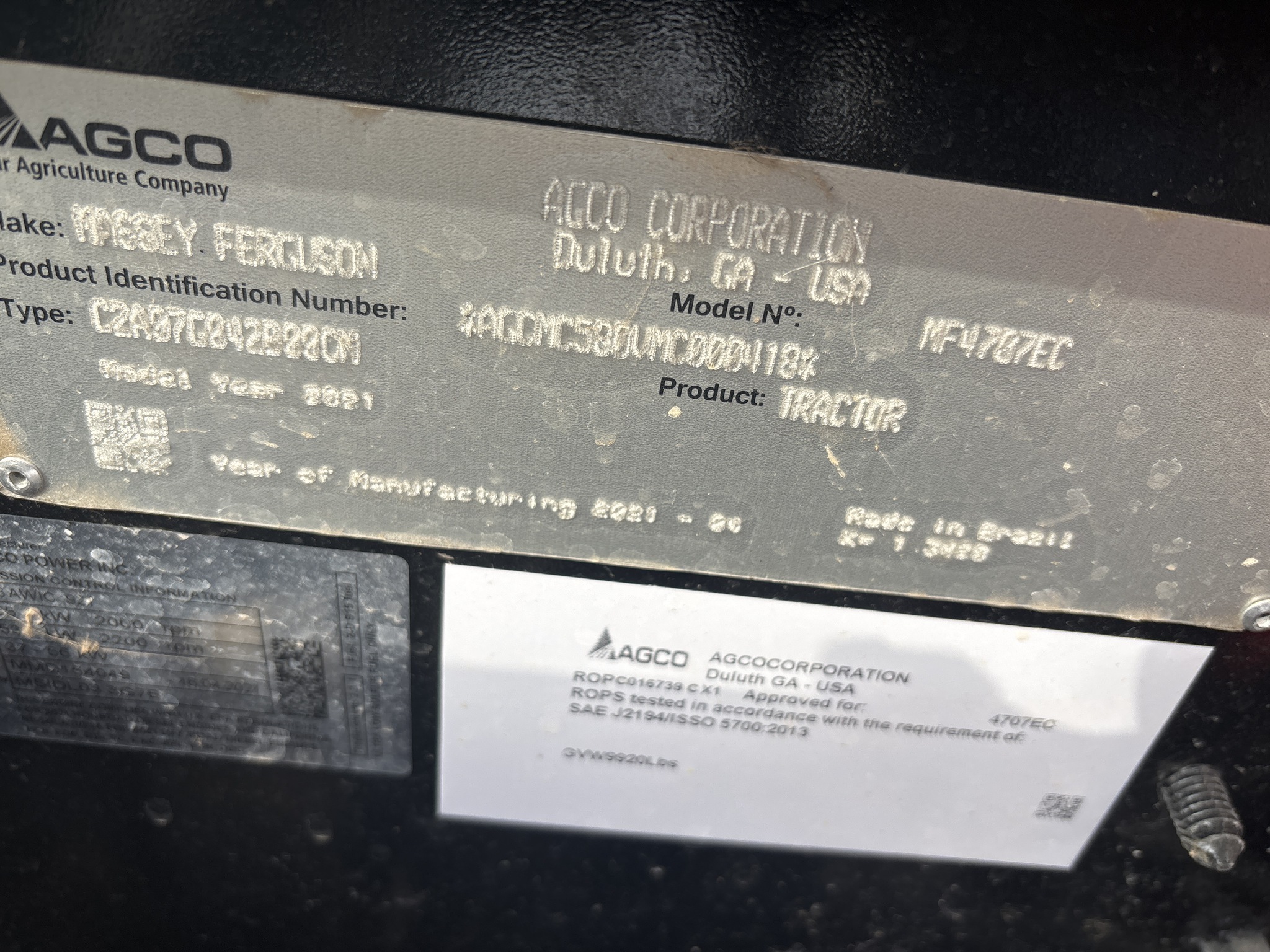 Used 2021 Massey Ferguson 4707 Utility Tractors at Koenig Equipment in Franklin, IN - PhotoXL21