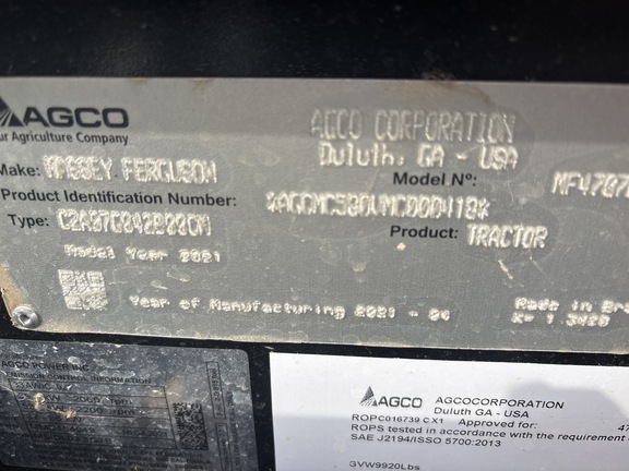 Used 2021 Massey Ferguson 4707 Utility Tractors at Koenig Equipment in Franklin, IN - Photo22