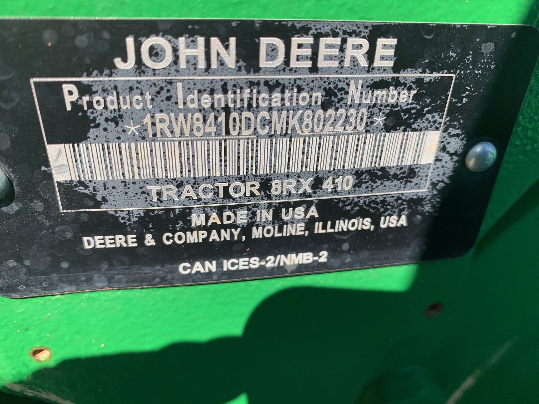  2021 John Deere 8RX 410 at Heritage Tractor in Lamar, MO