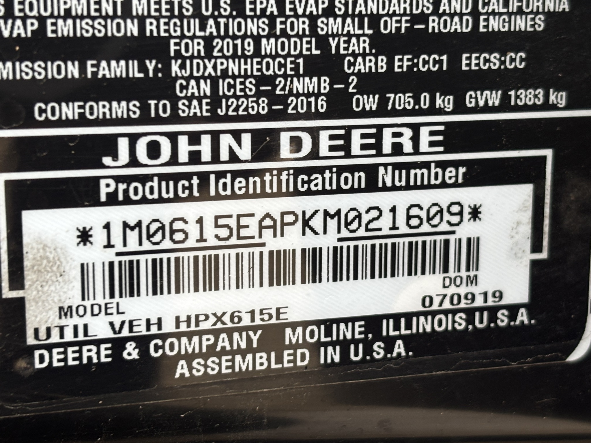 Used 2019 John Deere HPX615E ATVs & Gators at Koenig Equipment in Botkins, OH - PhotoXL28
