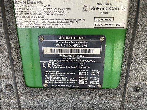 2017 John Deere 1510G