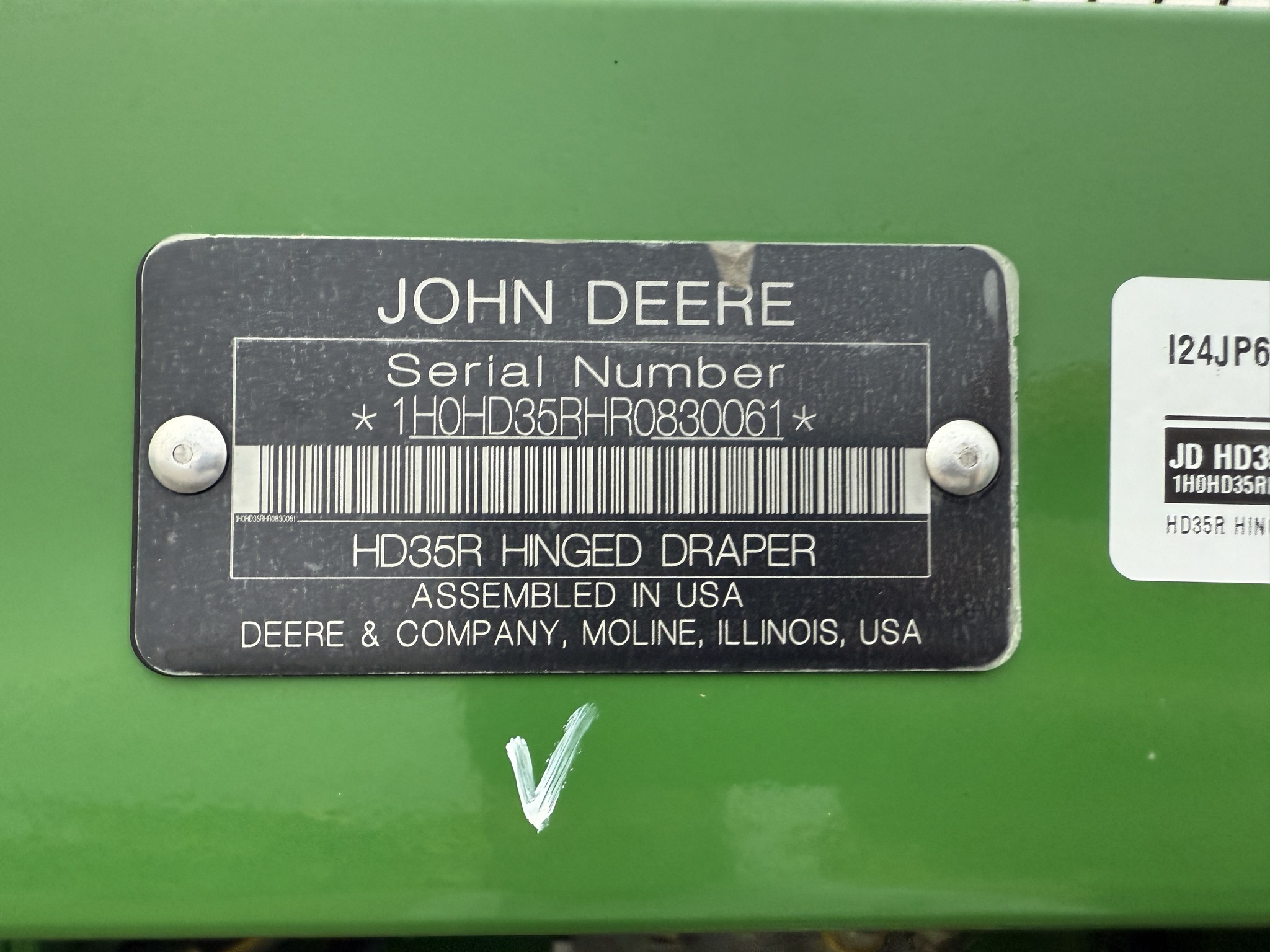 2024 John Deere HD35R Image 22