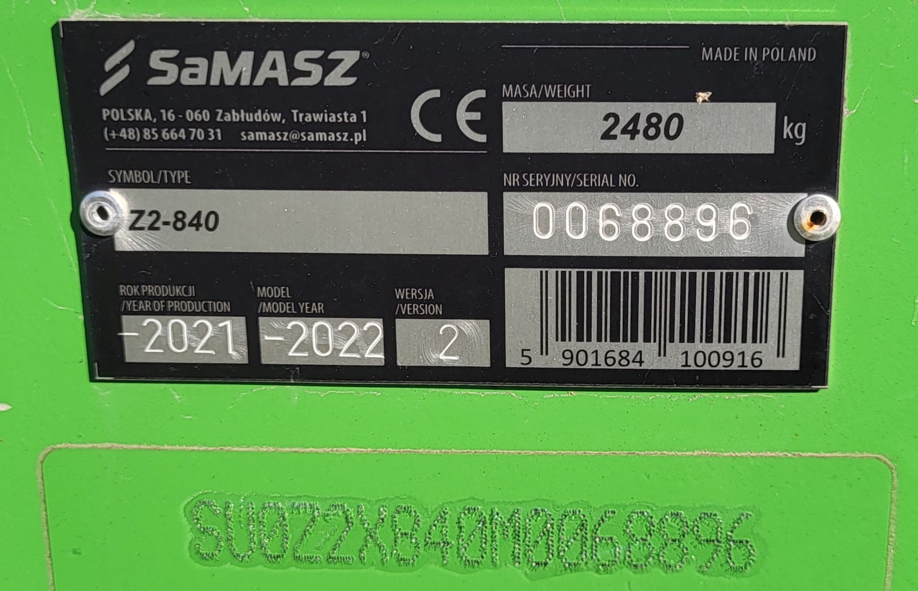 2022 Samasz Z2 780 Double Rotary Rake Image 7