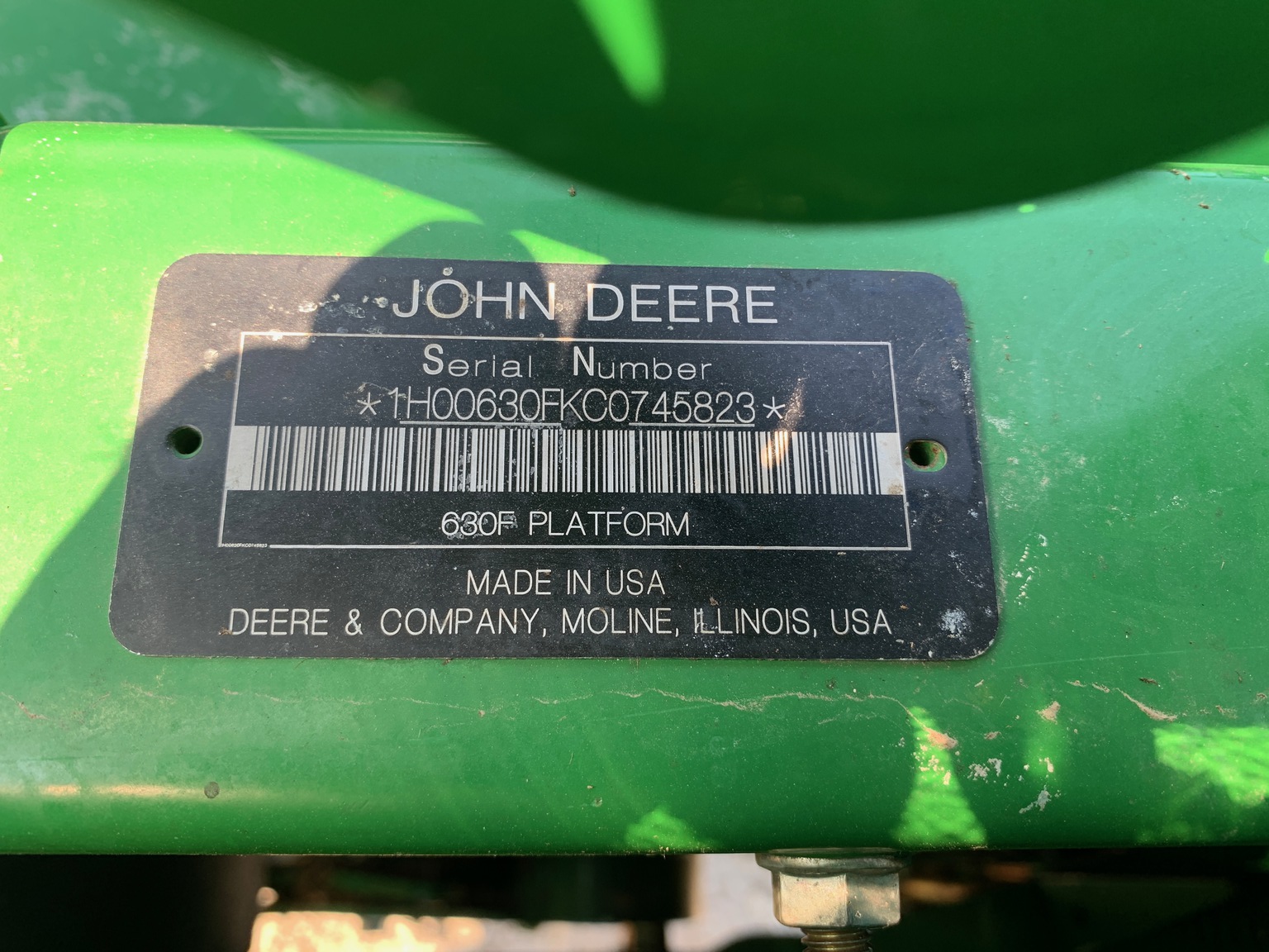  2012 John Deere 630F at Heritage Tractor in Lamar, MO