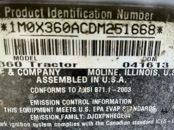2013 John Deere X360