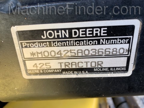 1995 John Deere 425 Image 5