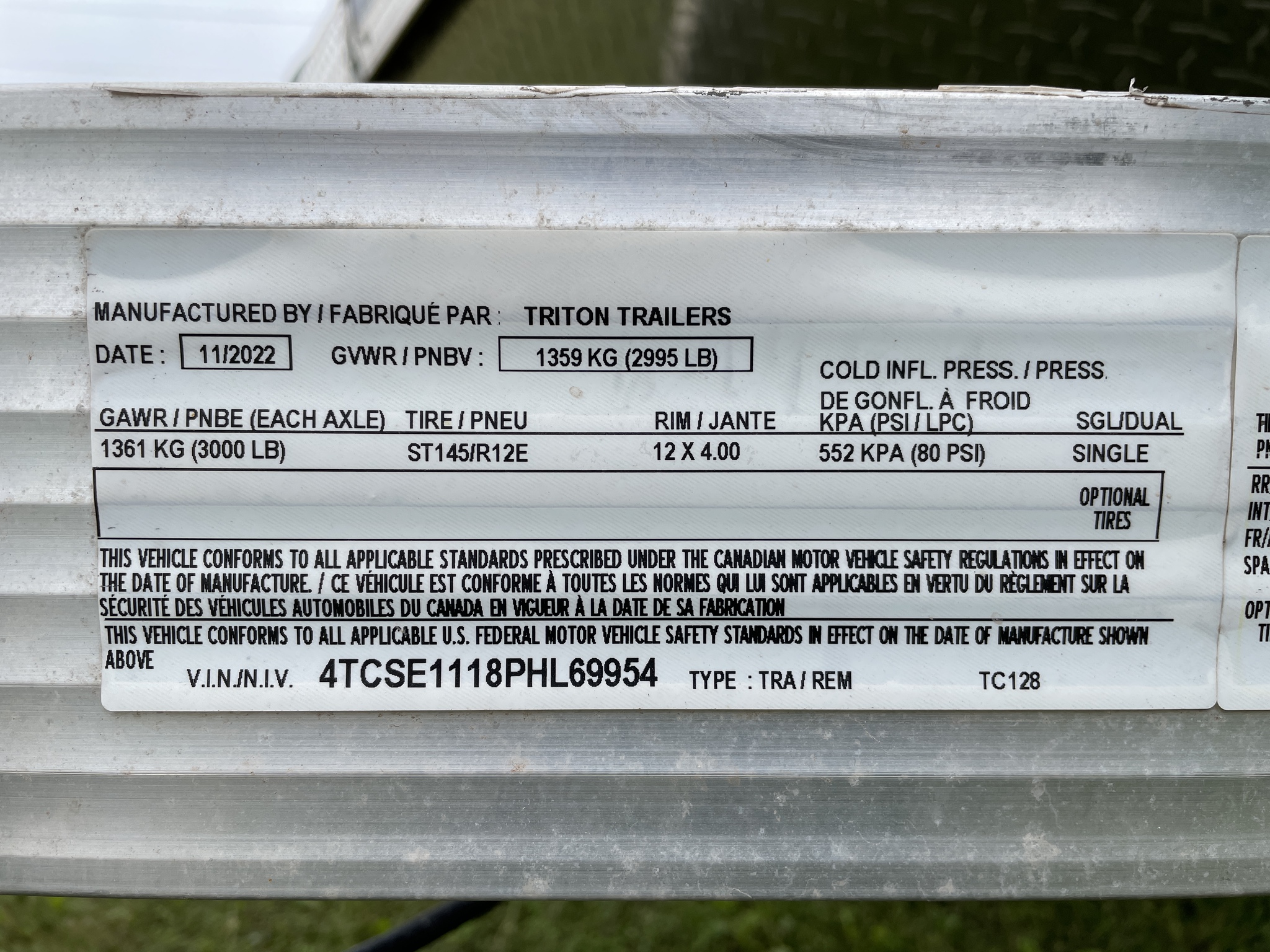 2023 Triton Trailer TT-TC128 Image 10