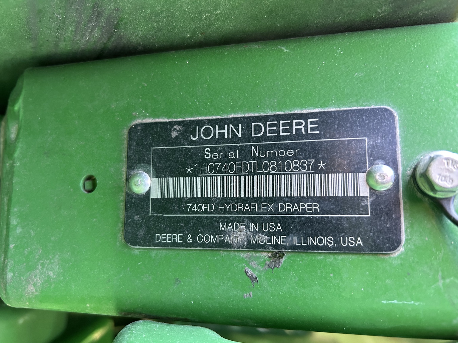  2020 John Deere 740FD at Heritage Tractor in Carthage, IL