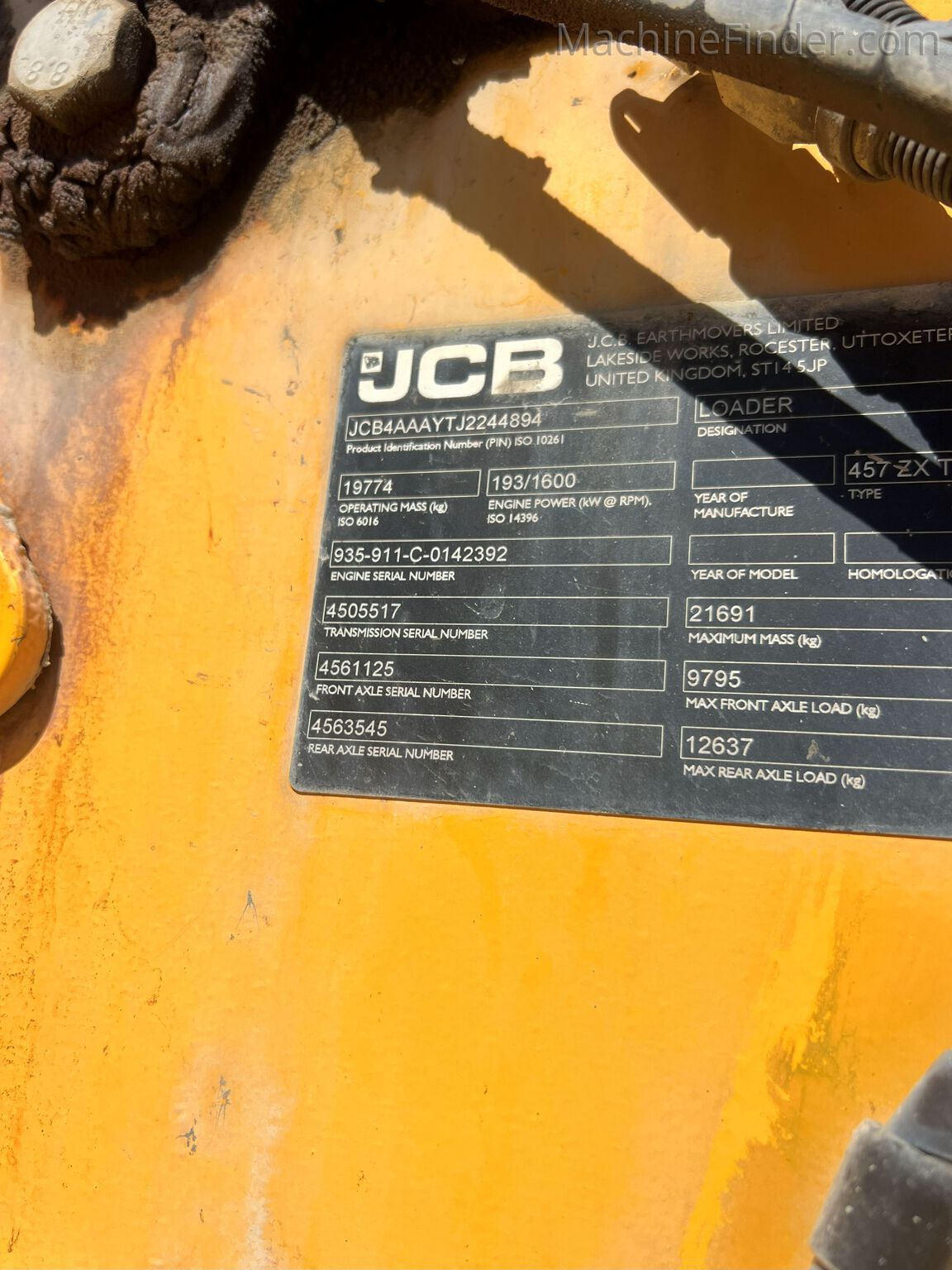 2019 JCB 457ZX | Cargadora sobre Rueda | MachineFinder