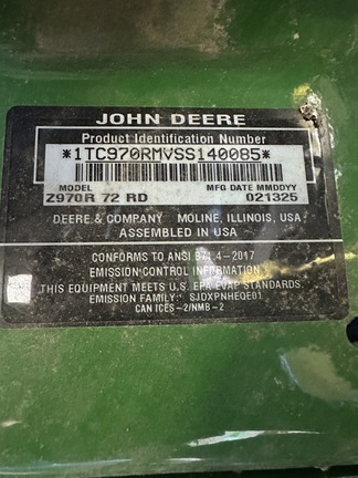 2025 John Deere Z970R
