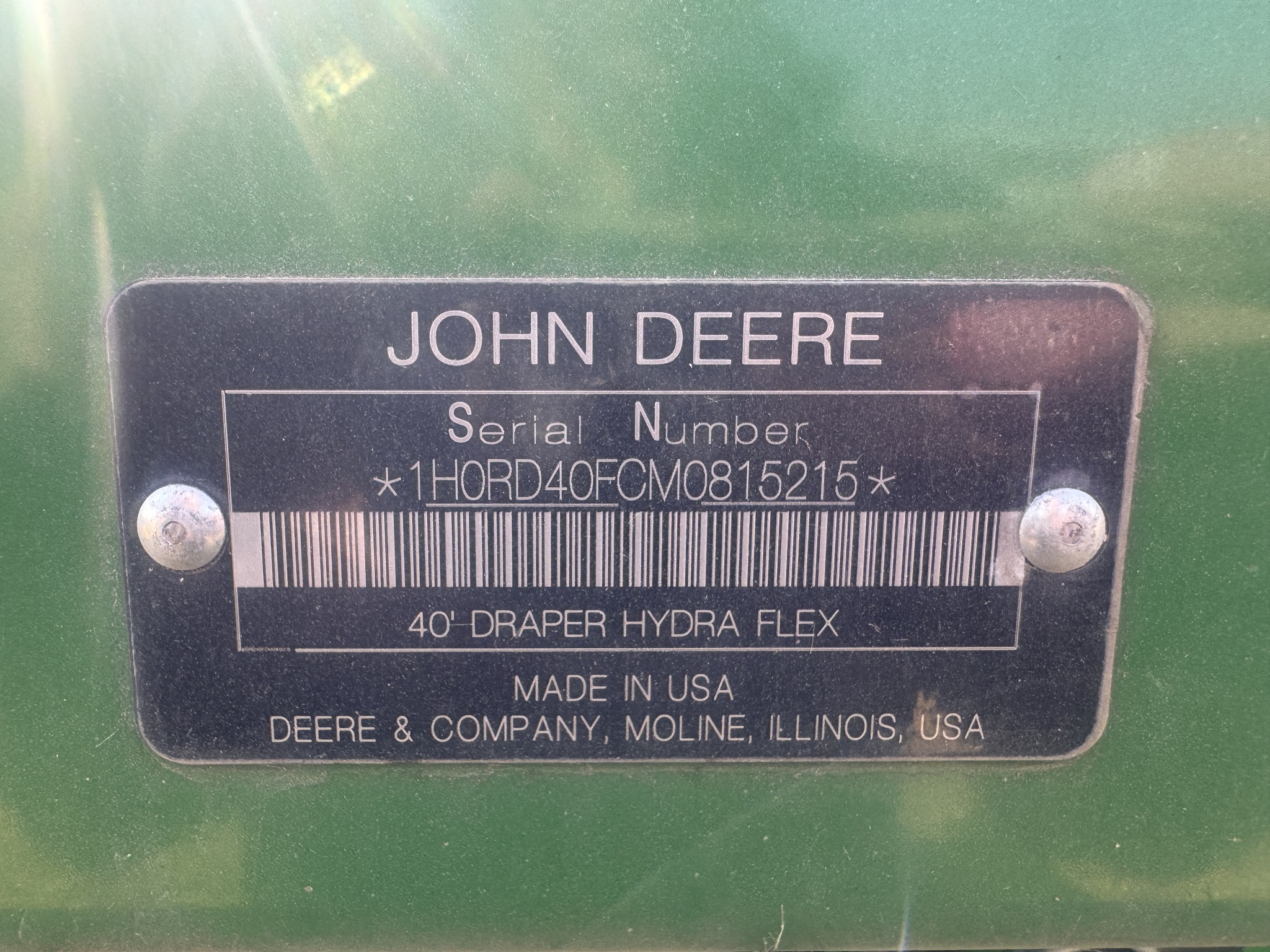  2021 John Deere RD40F at Heritage Tractor in Monmouth, IL