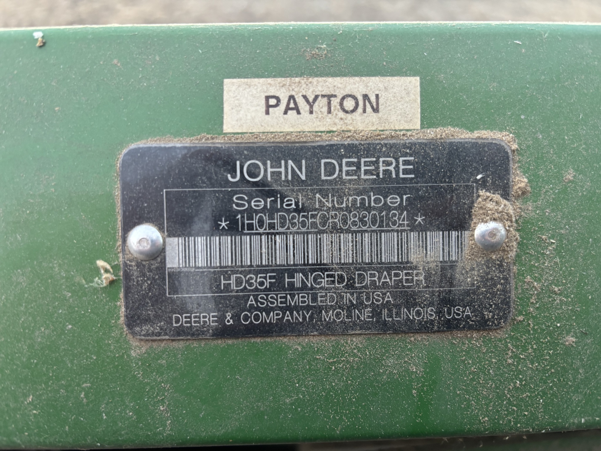  2024 John Deere HD35F at Heritage Tractor in Atchison, KS