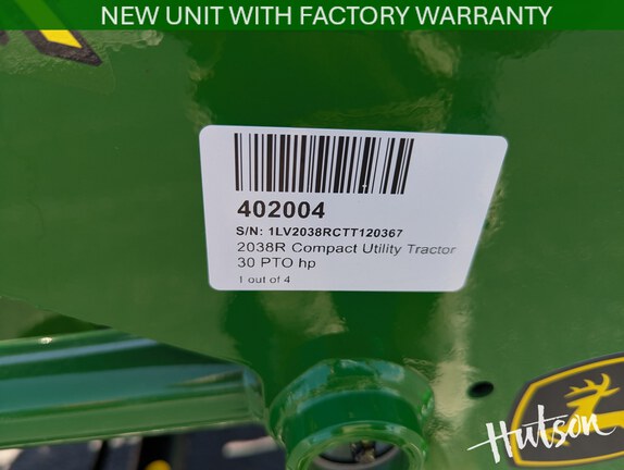 Photo of 2026 John Deere 2038R