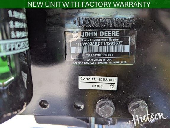 Photo of 2026 John Deere 2038R