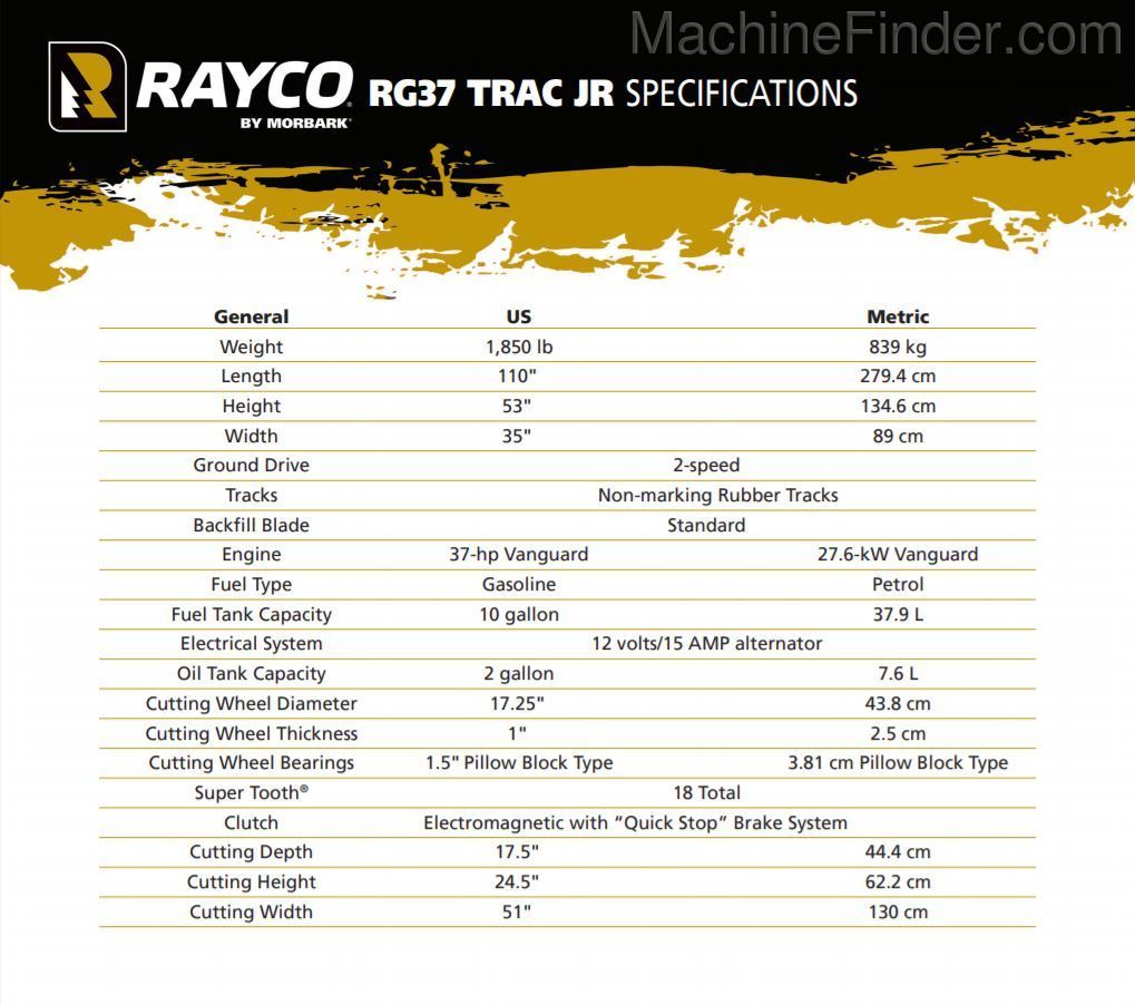 2020 Rayco RG37 TRAC JR Image 5