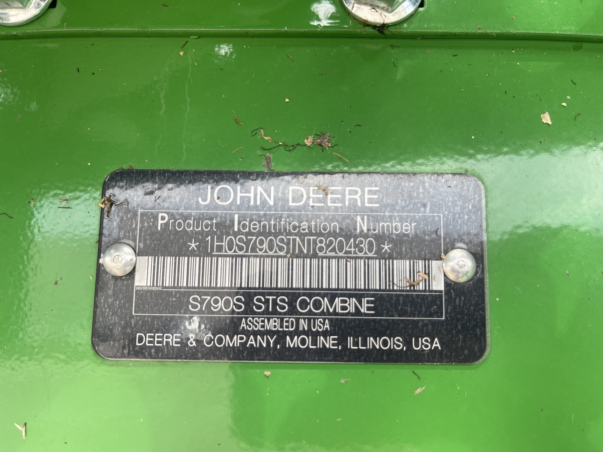  2022 John Deere S790 at Heritage Tractor in Brimfield, IL