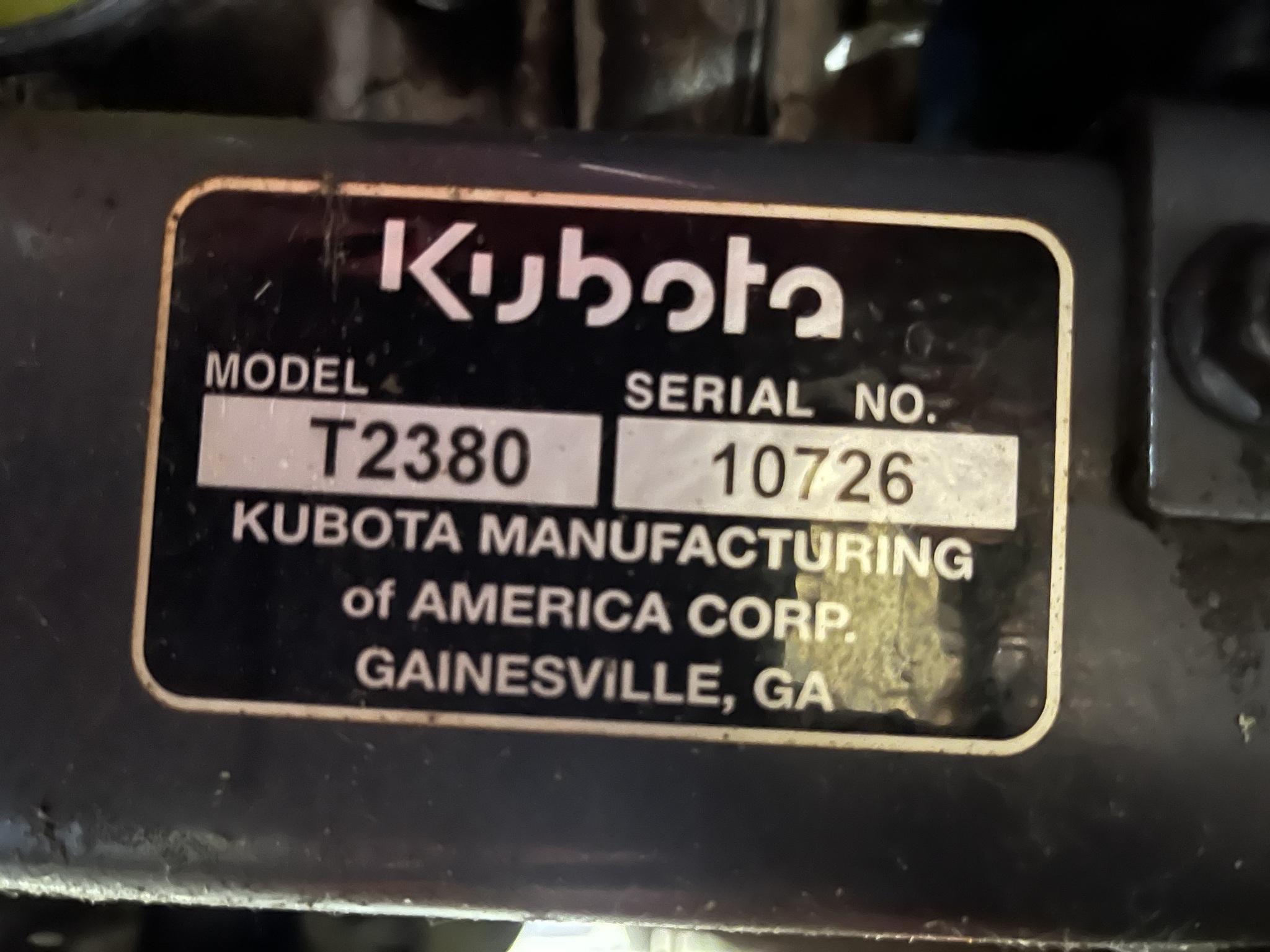 2014 Kubota T2380 Image 7