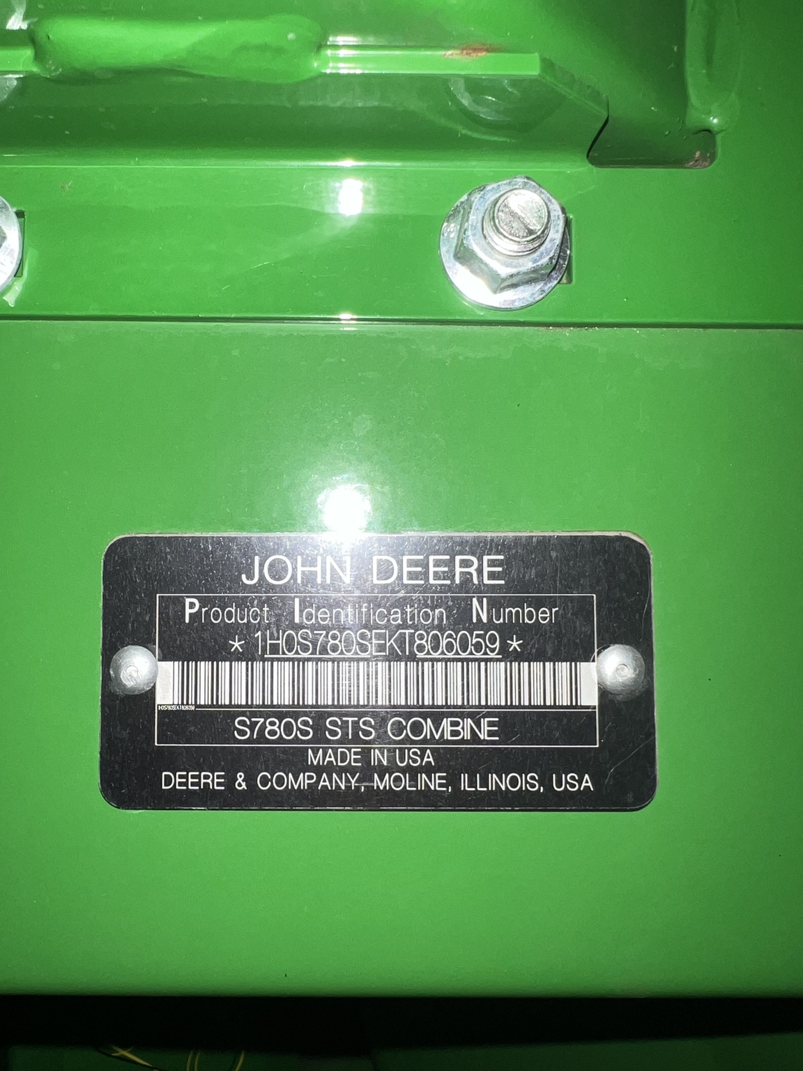 2019 John Deere S780 Image 4
