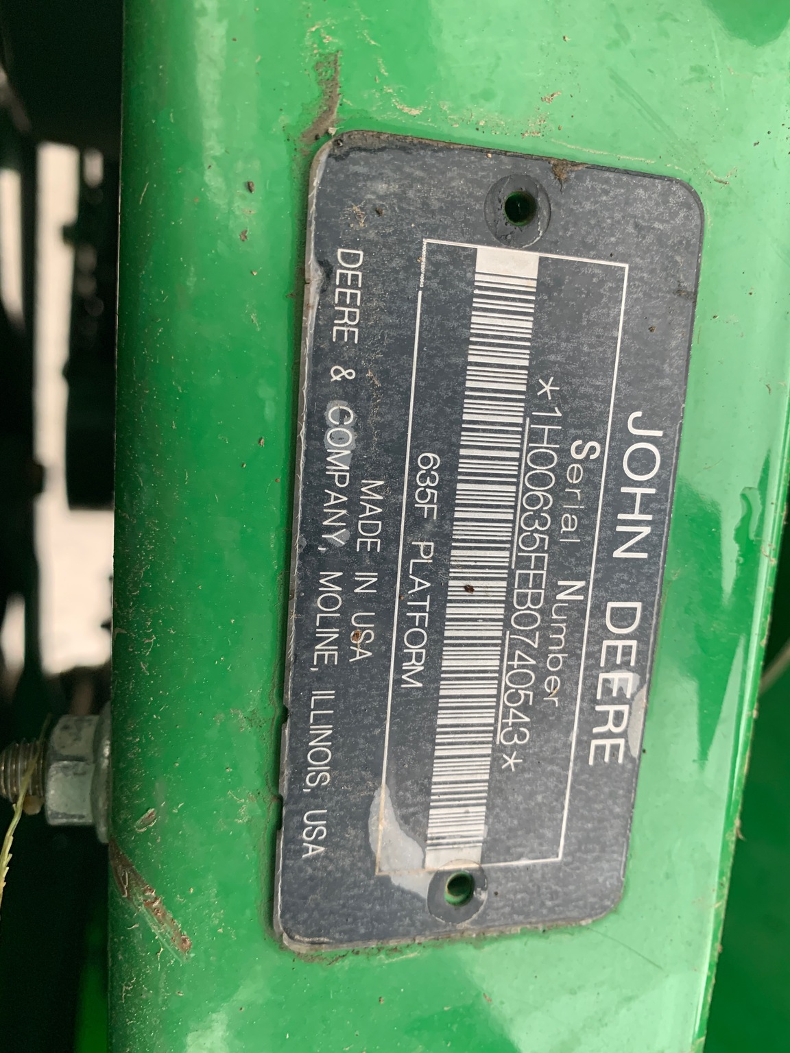  2011 John Deere 635F at Heritage Tractor in Lamar, MO