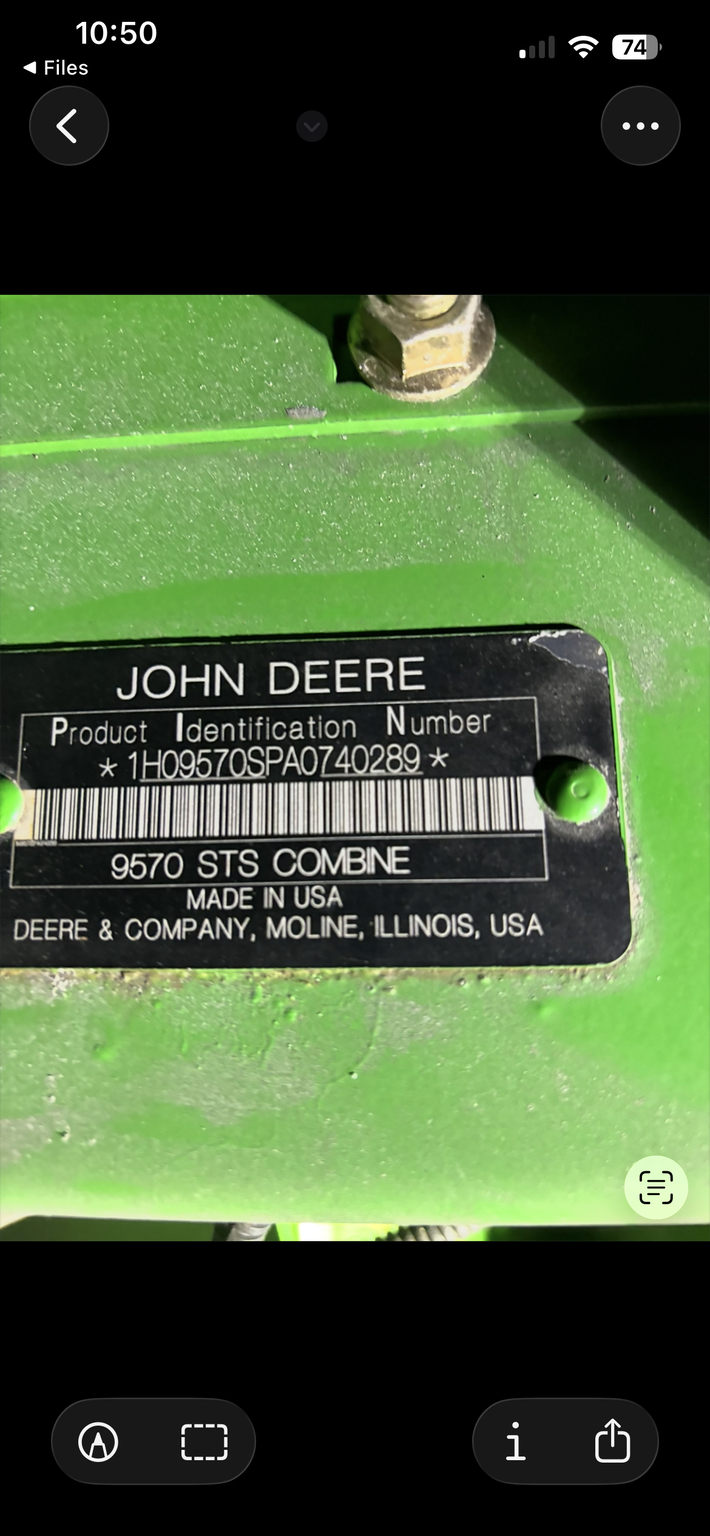 2011 John Deere 9570 STS Image 9