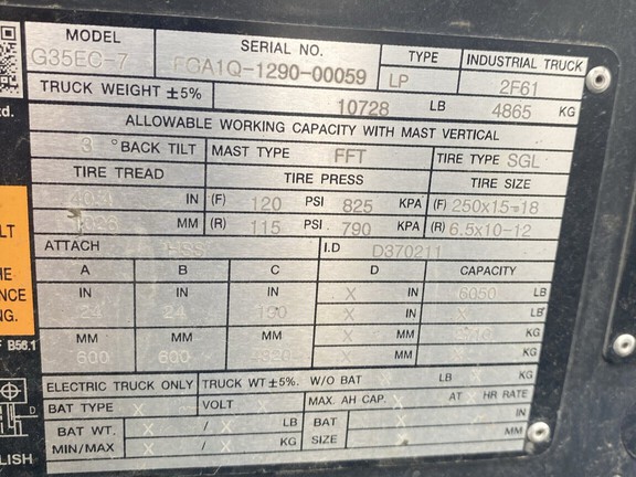 2022 Doosan G35EC-7L