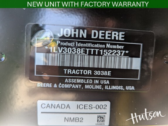 Photo of 2026 John Deere 3038E