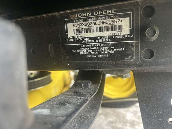 Photo of 2018 John Deere X380