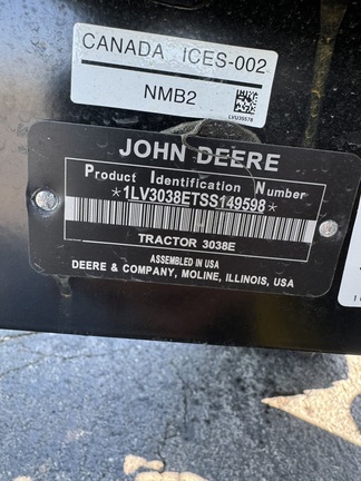 2025 John Deere 3038E
