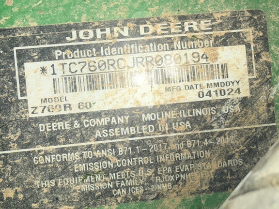 Photo of 2024 John Deere Z760R