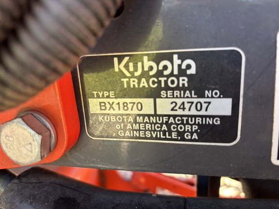 Used 2016 Kubota BX1870 Compact Utility Tractors at Koenig Equipment in Richmond, IN - Photo8