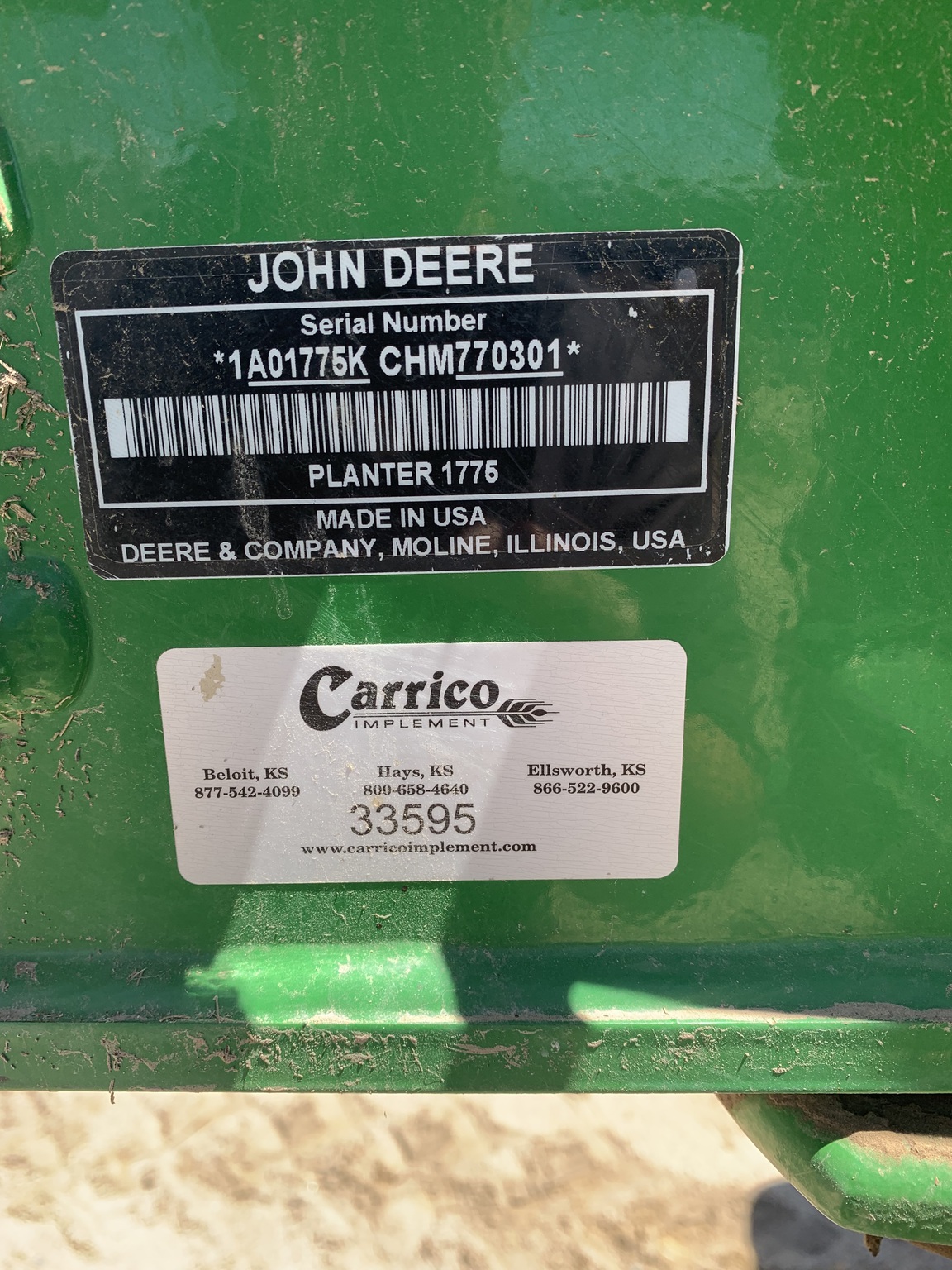 2017 John Deere 1775NT Image 3