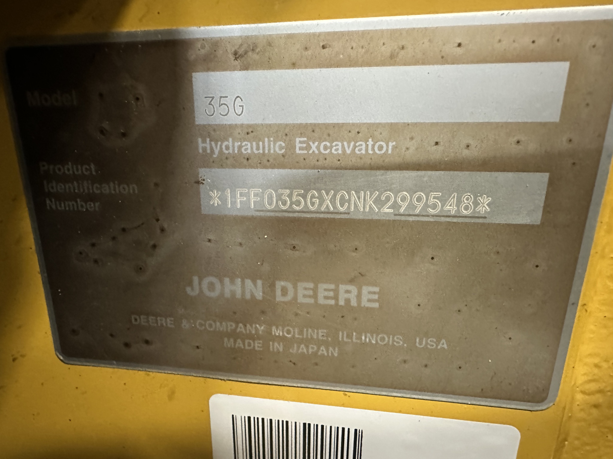 2022 John Deere 35G Image 31