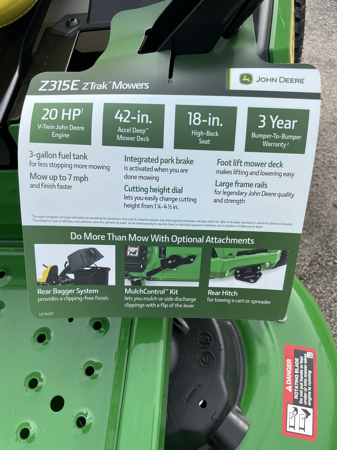 2023 John Deere Z315E Image 2