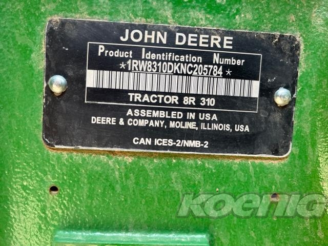 Used 2022 John Deere 8R 310 Row Crop Tractors at Koenig Equipment in Richmond, IN - PhotoXL18