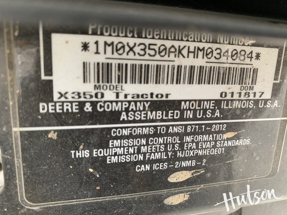 Photo of 2017 John Deere X350