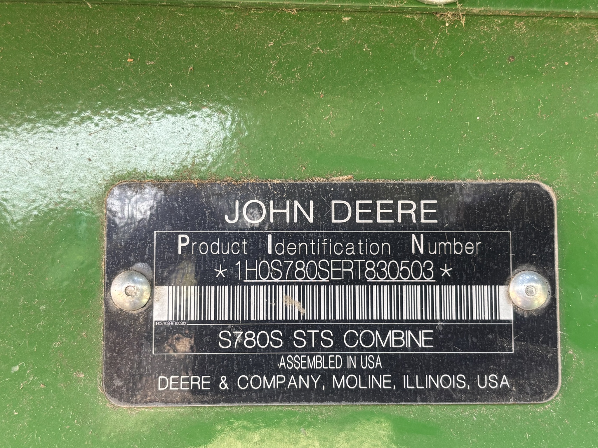  2024 John Deere S780 at Heritage Tractor in Kewanee, IL
