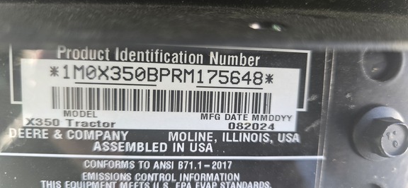 2024 John Deere X350
