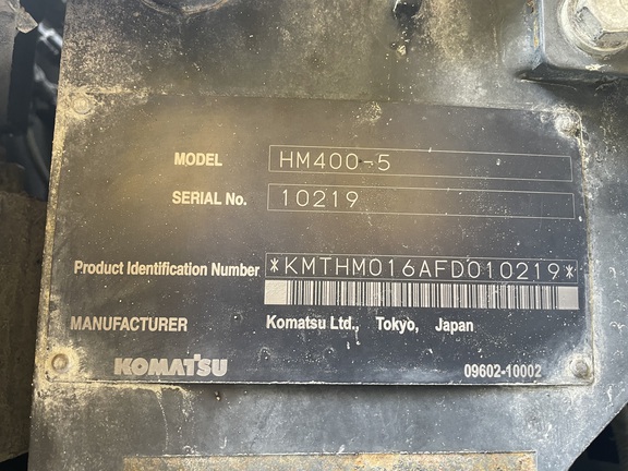 2016 Komatsu HM400-5